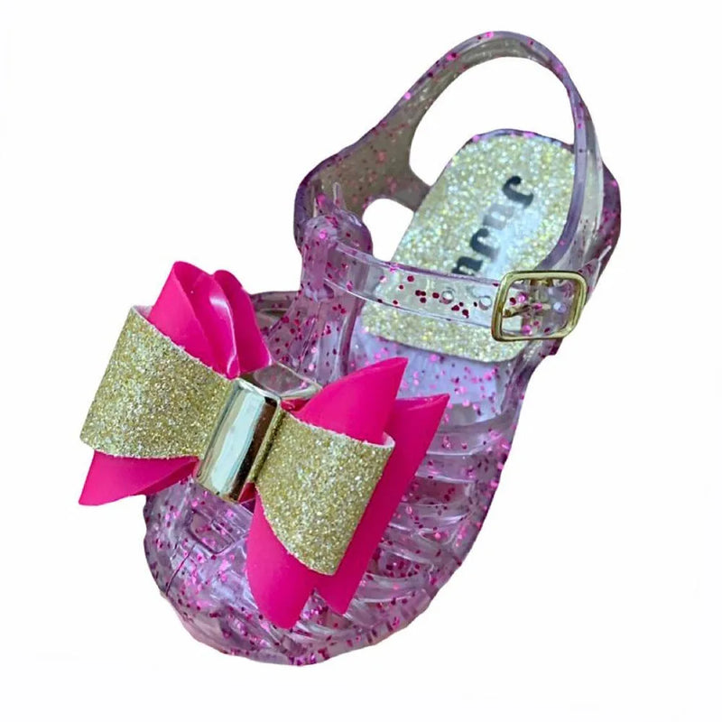 Sandália Infantil Bebê Glitter Laço Juju