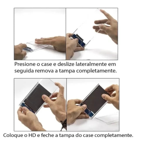 Case Hd Externo 2.5  Usb 3.0 compatível Ps4 Xbox One Pc 6gbps