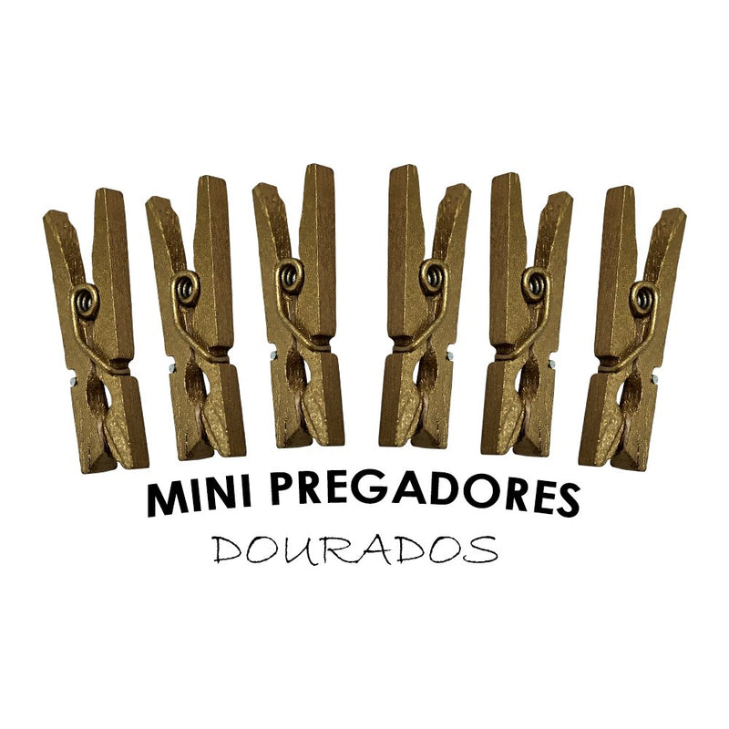 Kit 30 Mini Pregador Prendedor de Madeira para Fotos Artes